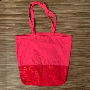 Victoria Secret Tote HandBag Pink And Red Two-tone